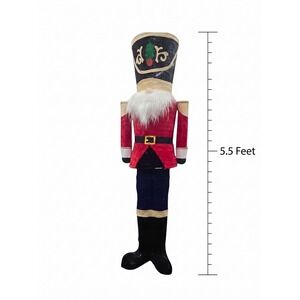 Holiday 5.5 ft LED Christmas Nutcracker Indoor Outdoor Display Red Jacket Hat